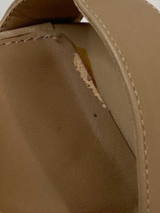 Steve Madden Carrson Heels Beige Ankle Strap Block Heel Womens 6.5M - Picture 13 of 13